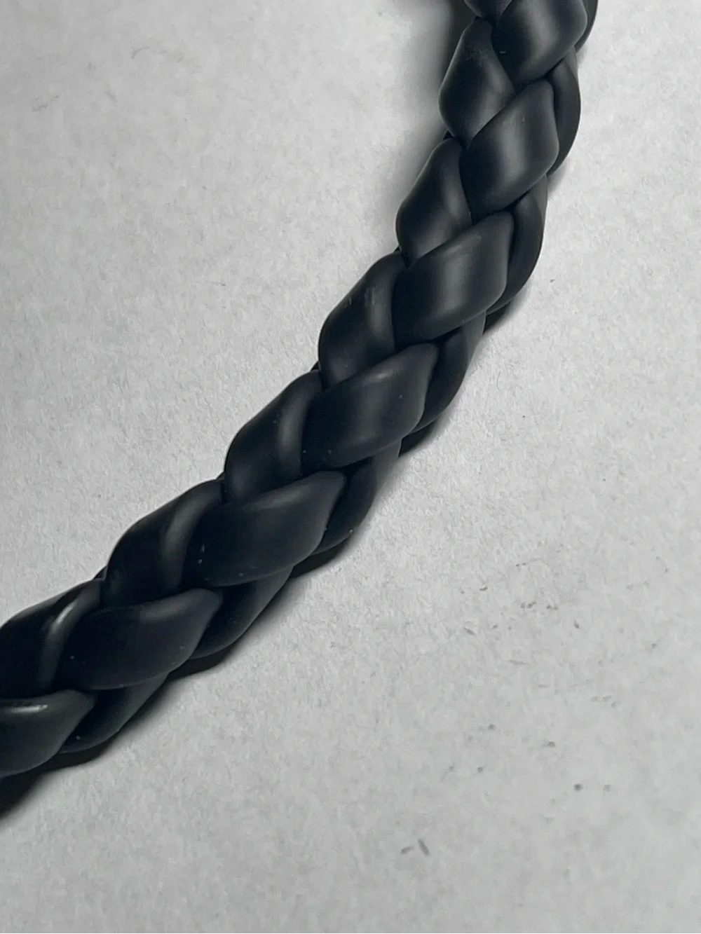 David Yurman 8mm Rubber Bracelet with Silver-Tone Clasp size M